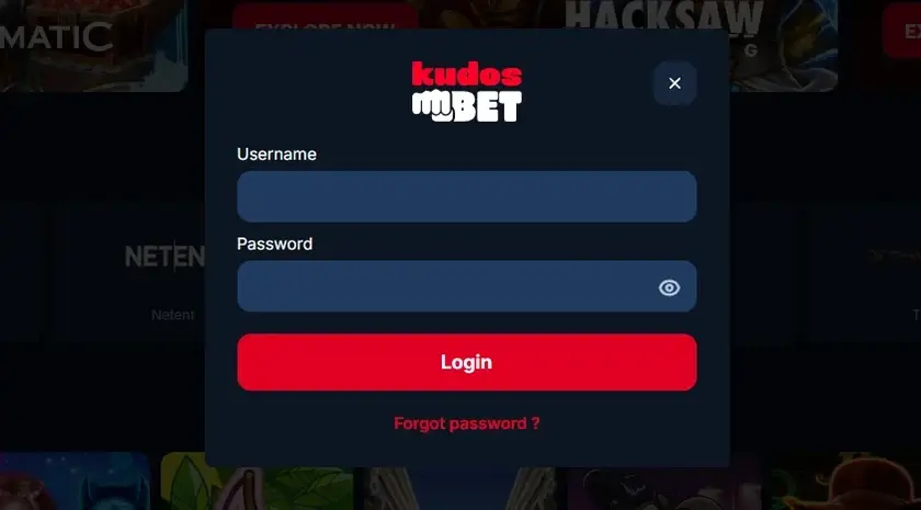 Kudosbet Casino Login